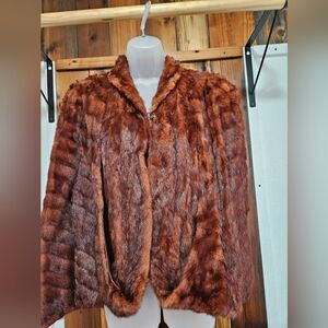 Vintage Luxurious Brown Teddy Jacket for Women